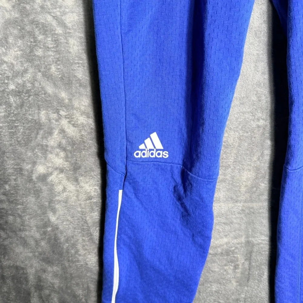 Adidas Mens Climalite Track‎ Pants Size S Blue Athletic Running Zip Leg